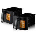 European Style Double Air Fryer: Twin Basket, Fast & Even Cooking System - Sixin1
