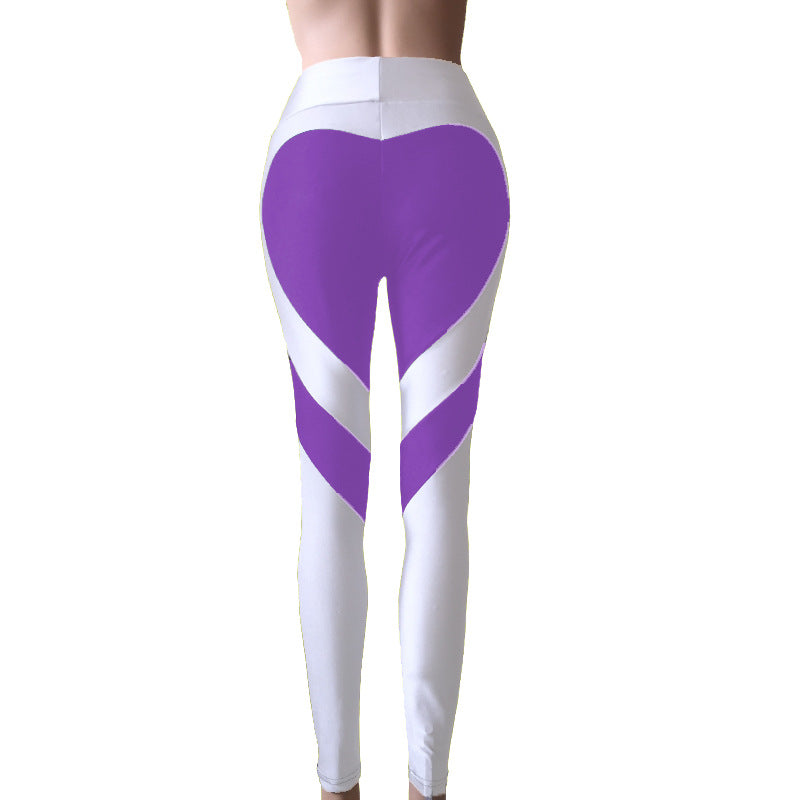 Heart Patchwork Butt-Lifting Leggings: High-Stretch Sculpt Fit