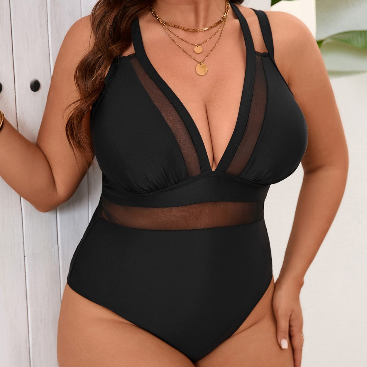 Women’s Crisscross Back One-Piece Swimsuit: Sleek Body-Shaping Fit