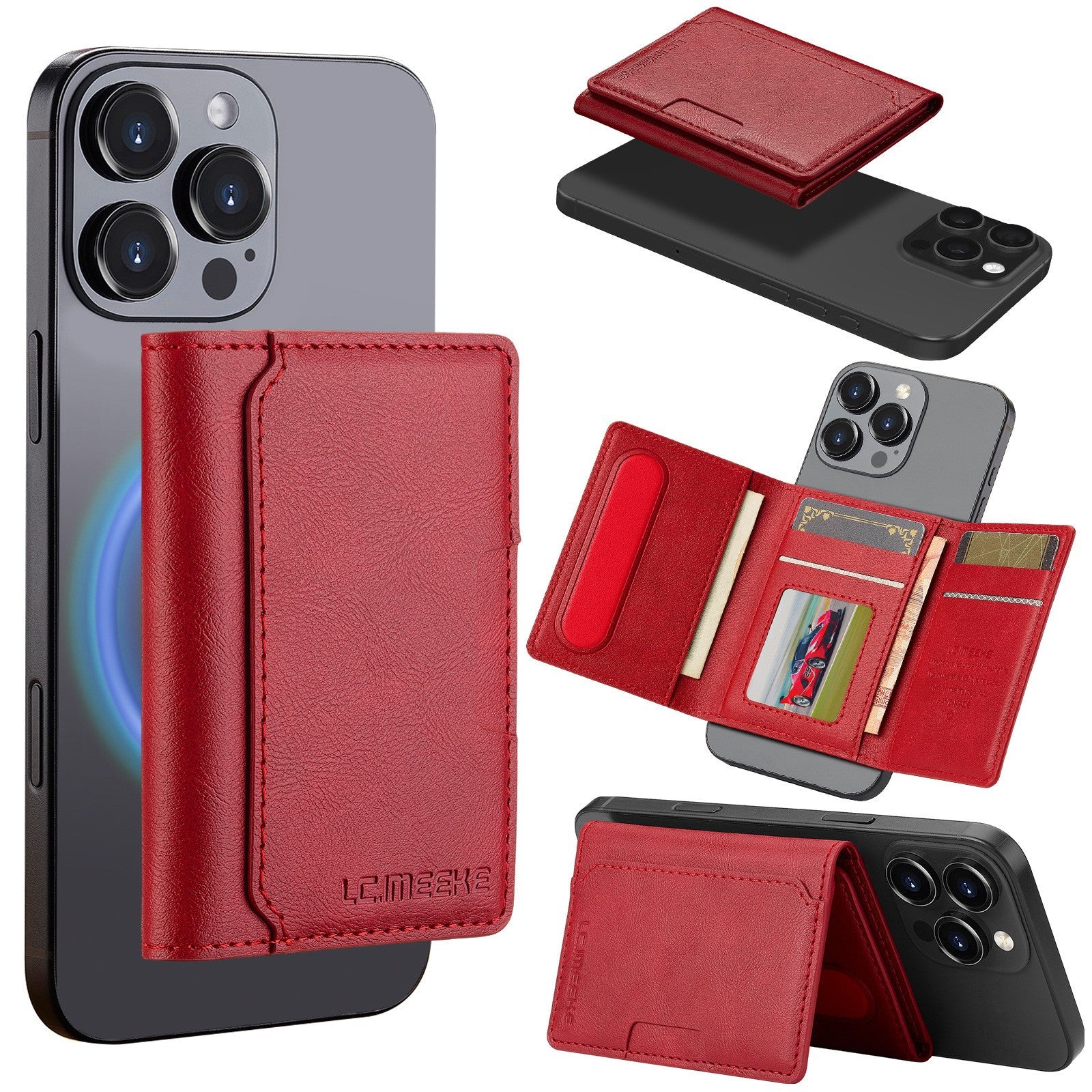 Magnetic Phone Case with Card Holder: RFID Anti-Skimming Protection