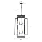 Farmhouse 8 - Lantern Chandelier – Industrial Multi - Tier Statement Light - Sixin1