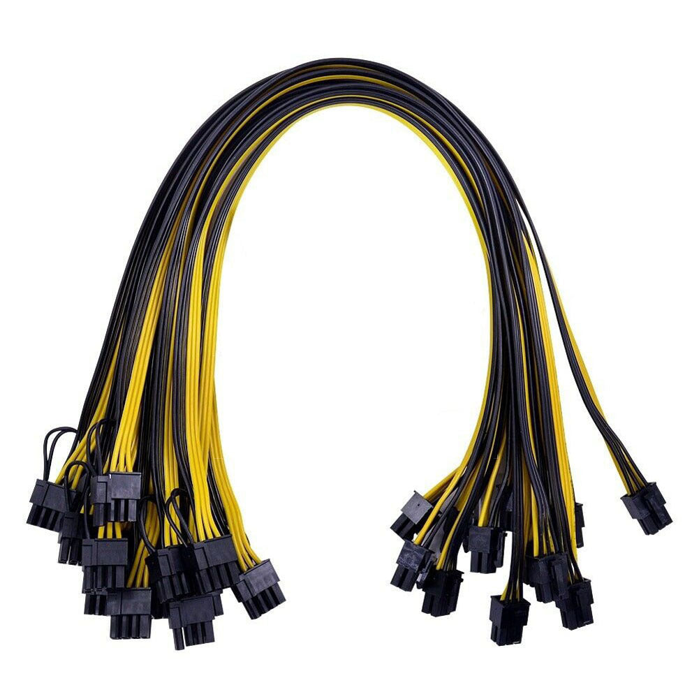 Dual 8-Pin GPU Adapter Cable: 6-Pin to 8-Pin PCIe Power Splitter