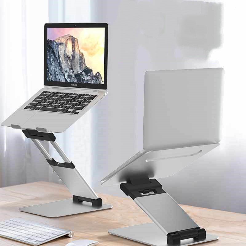 Foldable Notebook Stand: Double-Arm Stepless Adjustable Laptop Holder - Sixin1