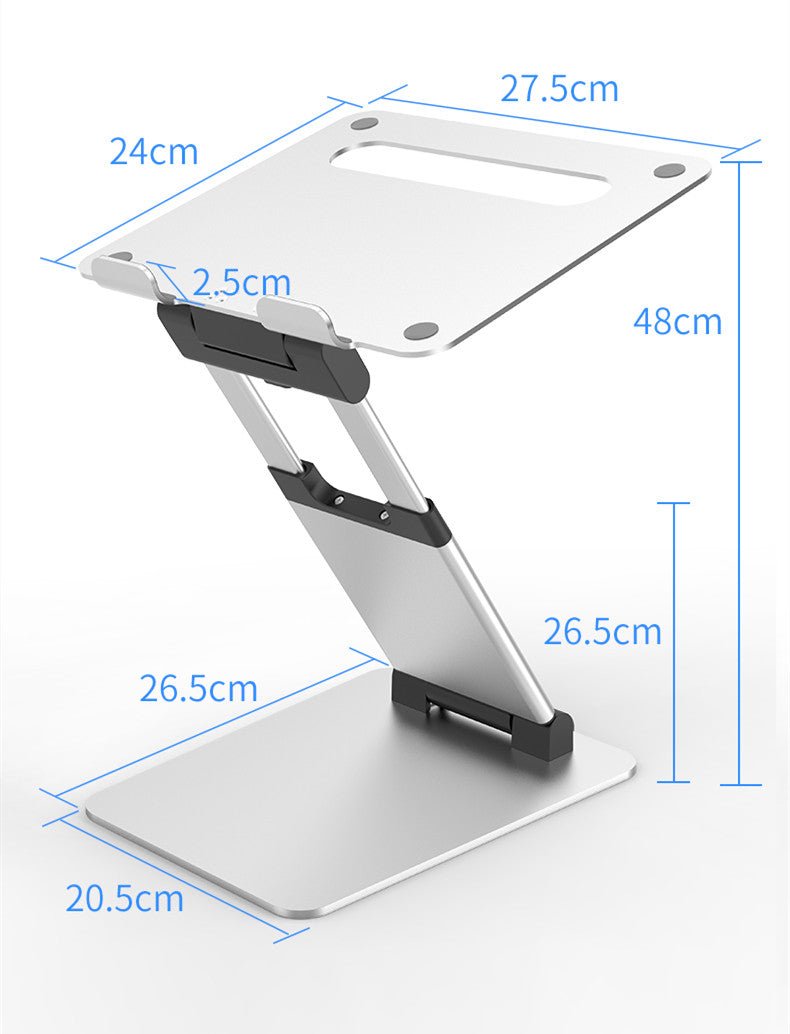 Foldable Notebook Stand: Double-Arm Stepless Adjustable Laptop Holder - Sixin1