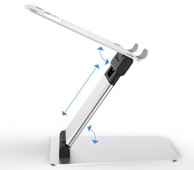 Foldable Notebook Stand: Double-Arm Stepless Adjustable Laptop Holder - Sixin1