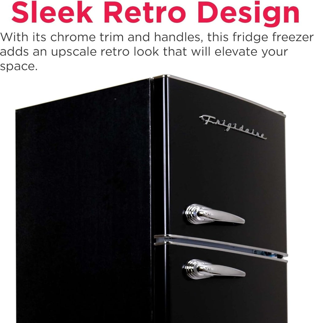 Frigidaire 7.5 Cu Ft Retro Top Freezer Fridge – Black - Sixin1