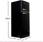 Frigidaire 7.5 Cu Ft Retro Top Freezer Fridge – Black - Sixin1