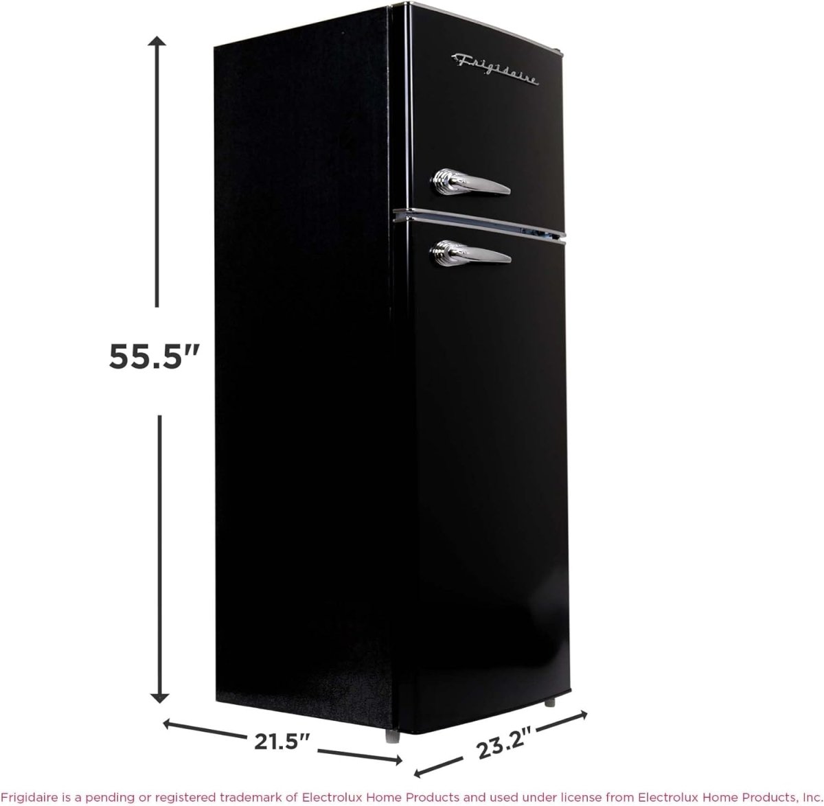 Frigidaire 7.5 Cu Ft Retro Top Freezer Fridge – Black - Sixin1
