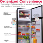 Frigidaire 7.5 Cu Ft Retro Top Freezer Fridge – Black - Sixin1