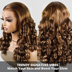 Glueless Deep Wave Lace Front Wig with Bleached Knots
