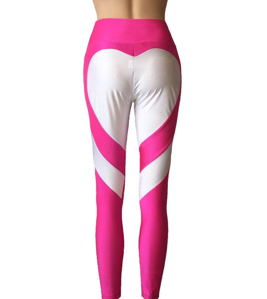 Heart Patchwork Butt - Lifting Leggings: High - Stretch Sculpt Fit - Sixin1