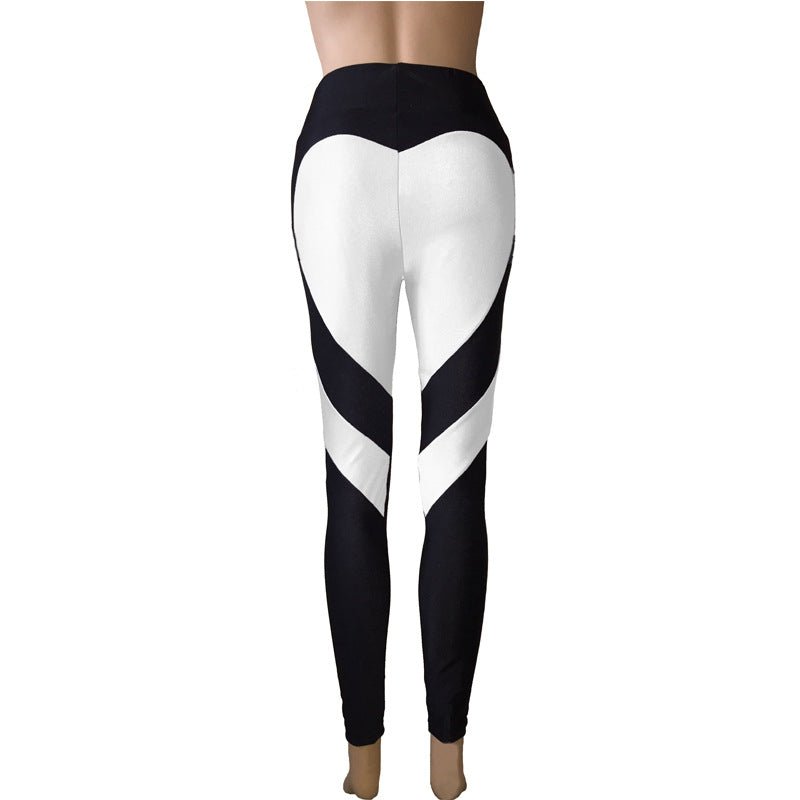 Heart Patchwork Butt - Lifting Leggings: High - Stretch Sculpt Fit - Sixin1