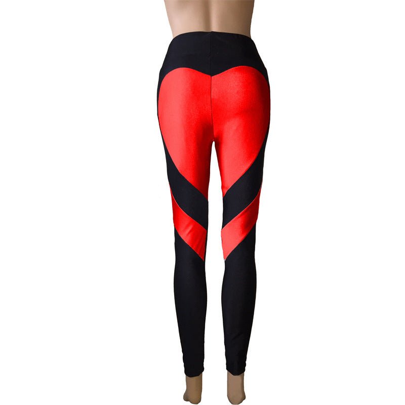 Heart Patchwork Butt - Lifting Leggings: High - Stretch Sculpt Fit - Sixin1