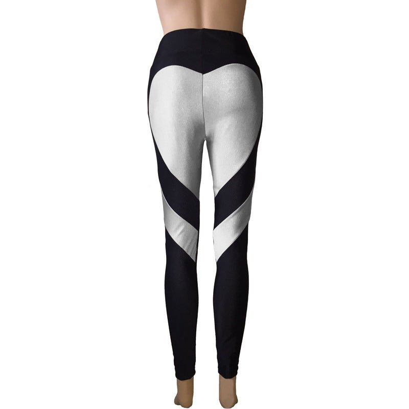 Heart Patchwork Butt - Lifting Leggings: High - Stretch Sculpt Fit - Sixin1