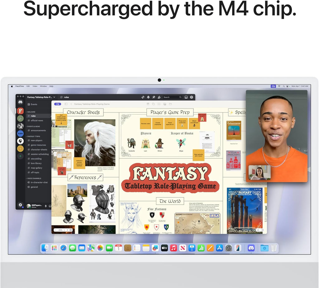 Apple iMac 24” (2024) All-in-One – M4 Chip, 16GB RAM, 256GB SSD