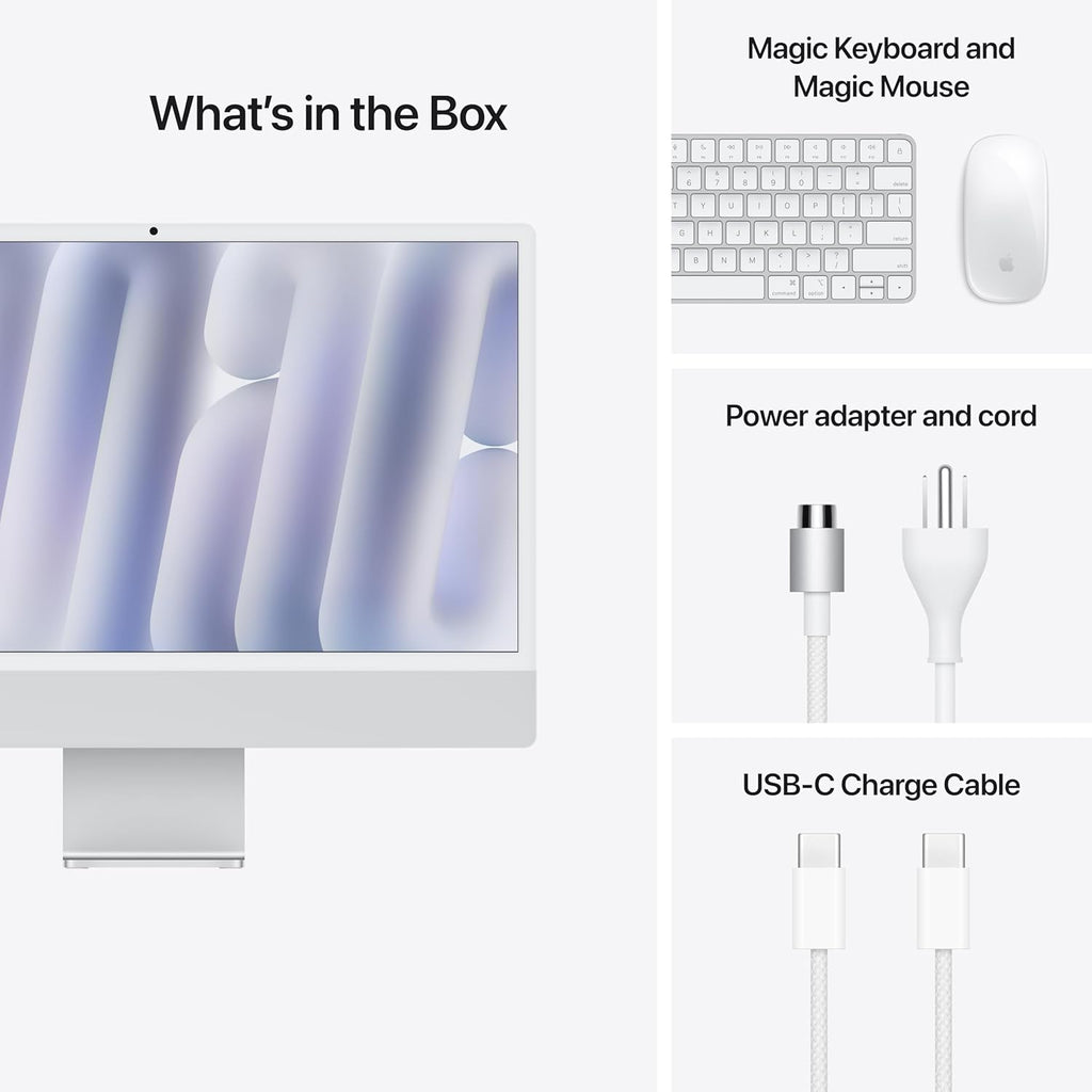 Apple iMac 24” (2024) All-in-One – M4 Chip, 16GB RAM, 256GB SSD