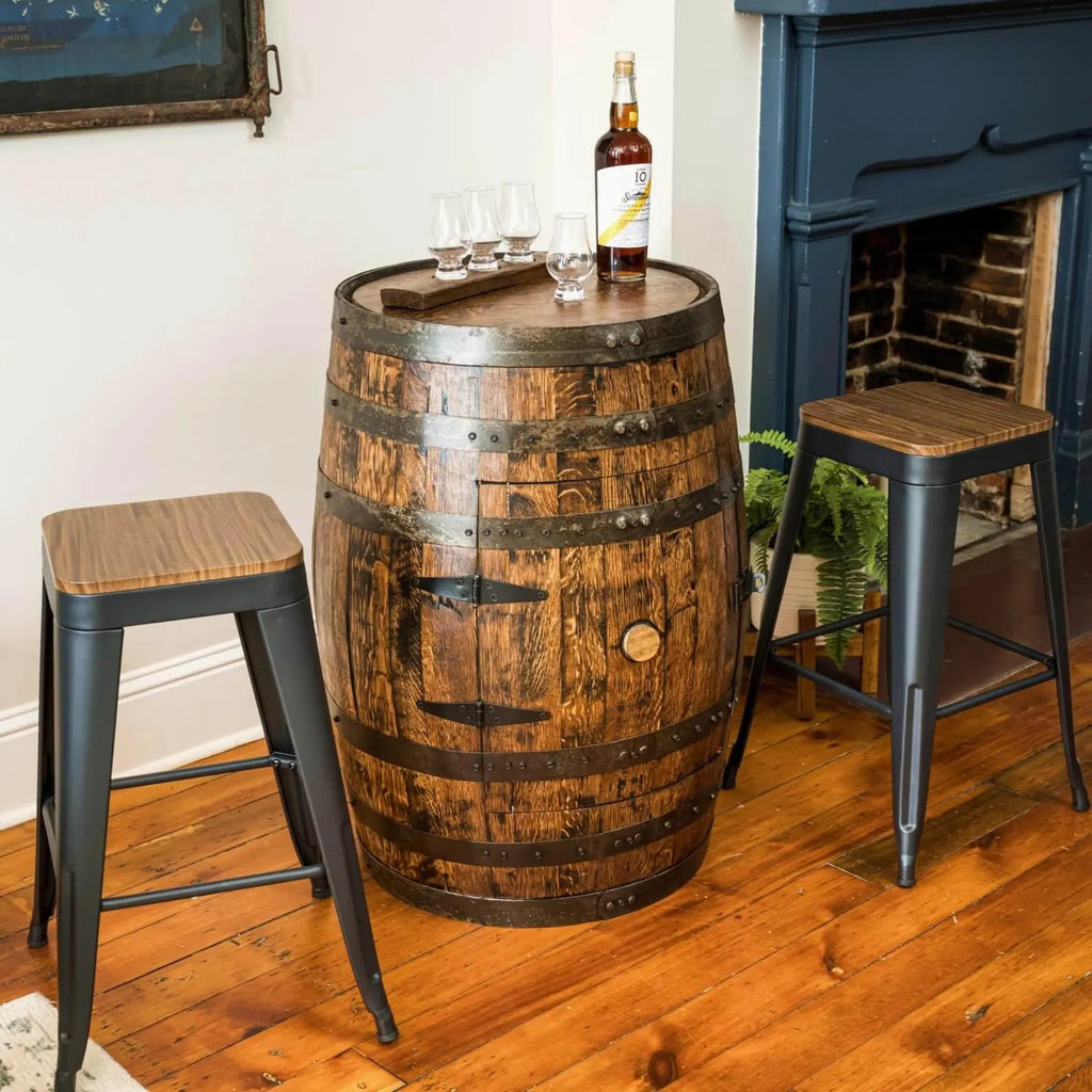 Whiskey Barrel Bar Cabinet