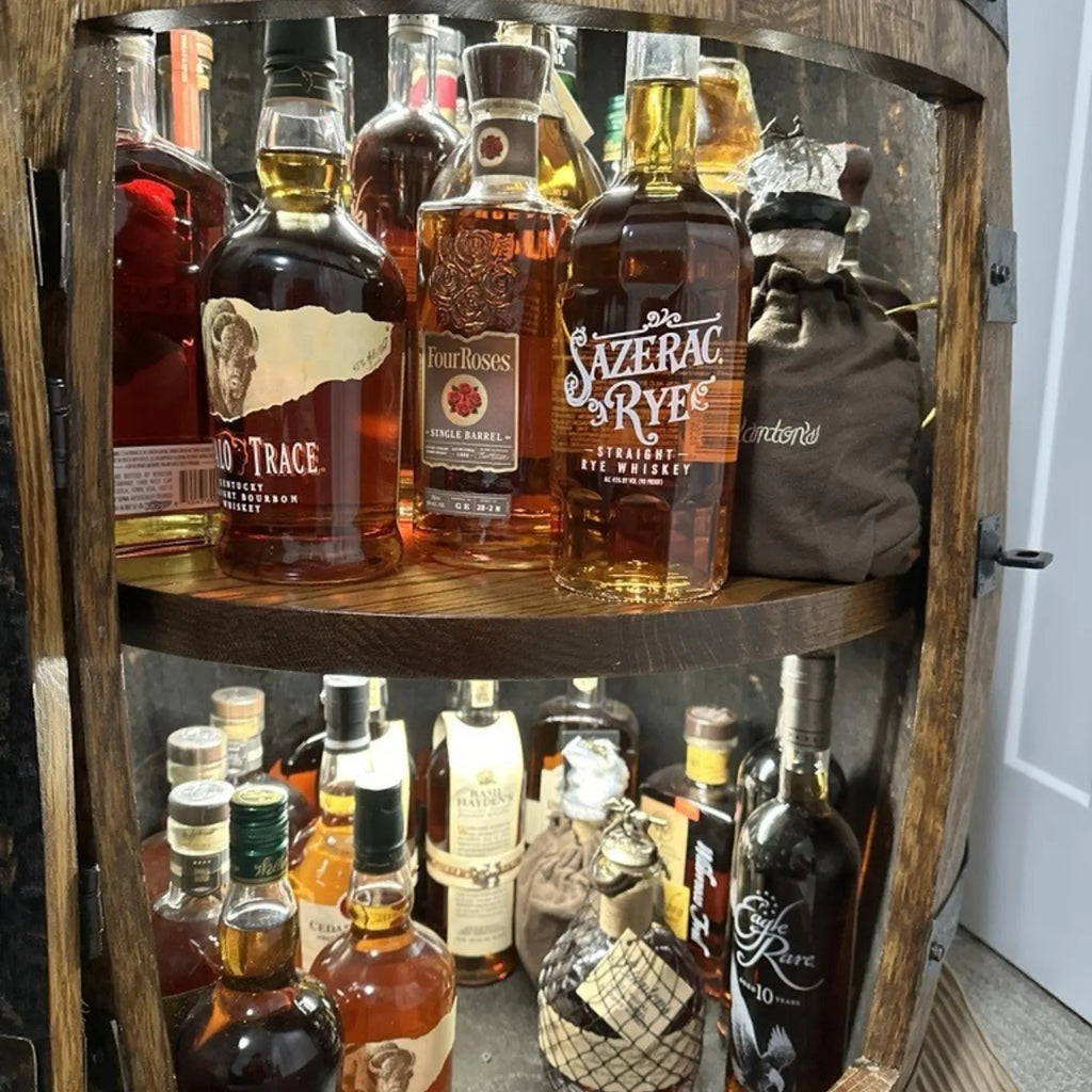 Whiskey Barrel Bar Cabinet