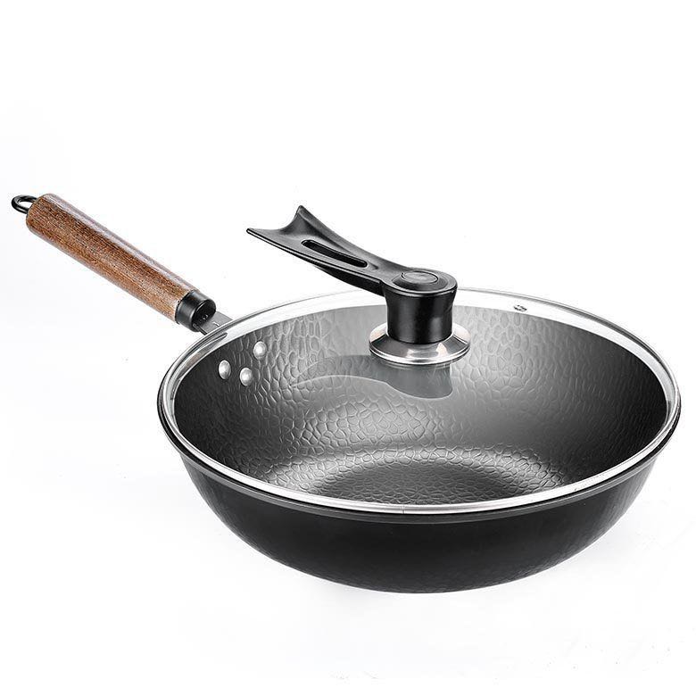 Iron Nonstick Cooking Pan with Lid - Sixin1