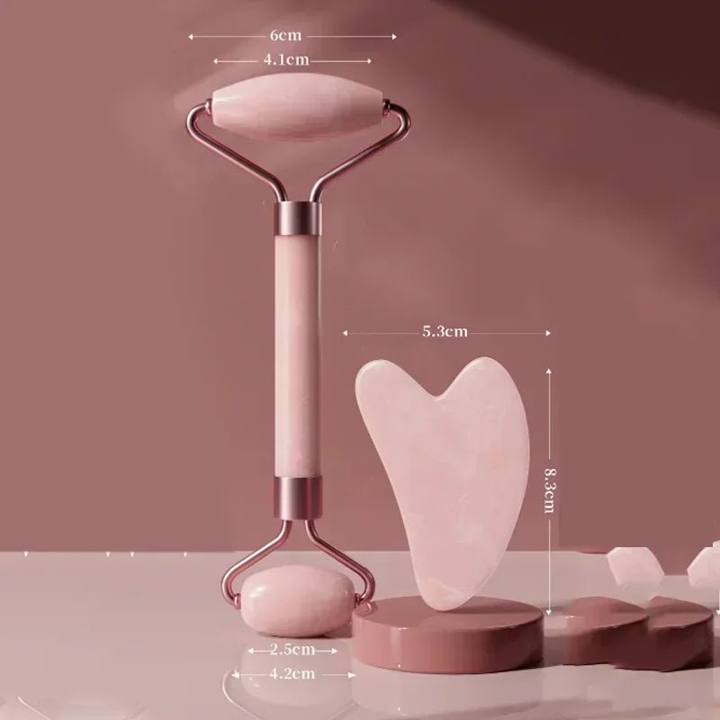 Jade Face Roller & Gua Sha Set - Sixin1