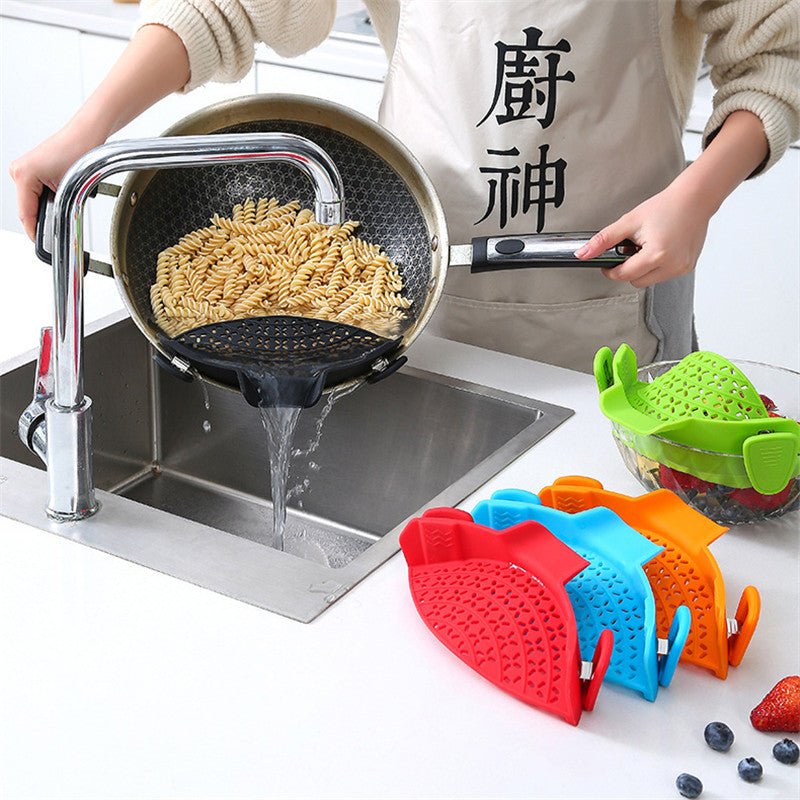 Kitchen Gadgets Silicone Pot Side Drain Stopper - Sixin1
