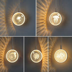 Luxury Jellyfish Chandelier: Nordic Style Crystal Bedside Light Fixture - Sixin1