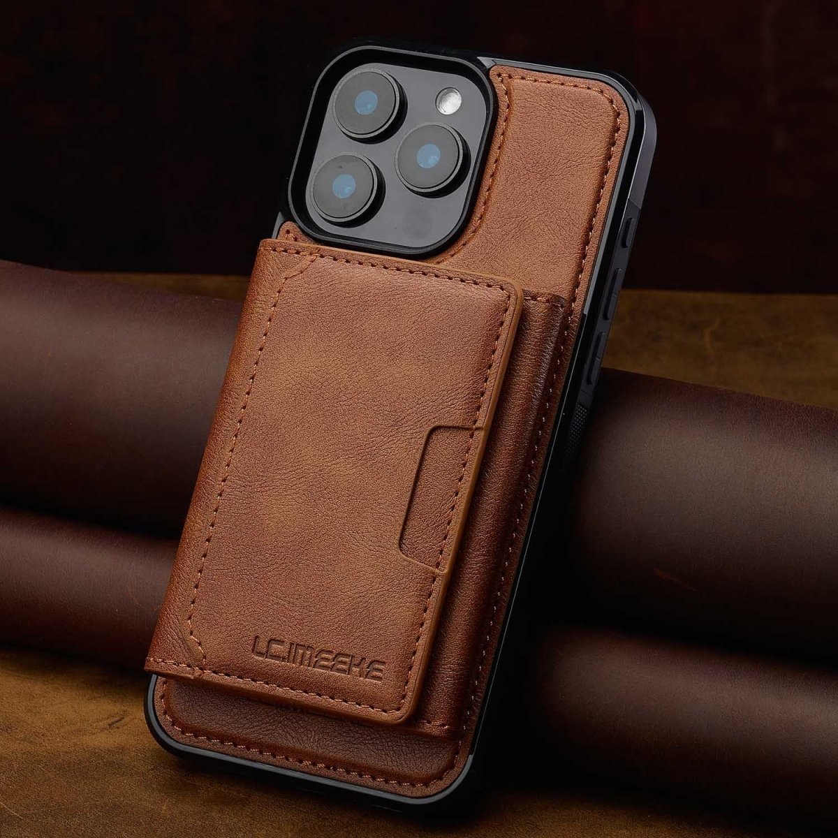 Magnetic Phone Case with Card Holder: RFID Anti - Skimming Protection - Sixin1