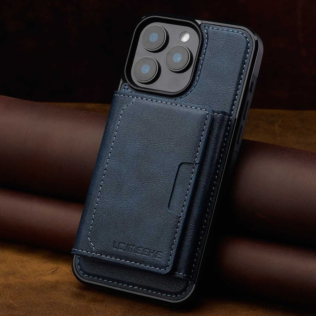 Magnetic Phone Case with Card Holder: RFID Anti - Skimming Protection - Sixin1