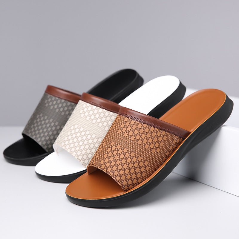 Men’s Breathable Casual Slippers: Simple, Stylish & All - Day Comfort - Sixin1