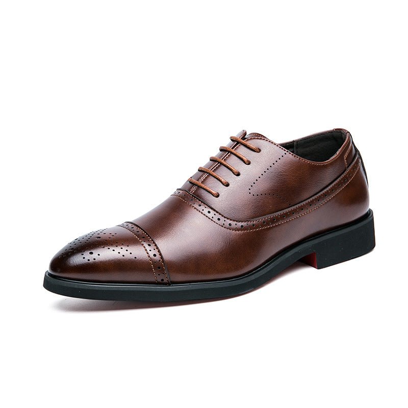 Men’s Business Casual Leather Shoes: Comfortable Everyday Style - Sixin1