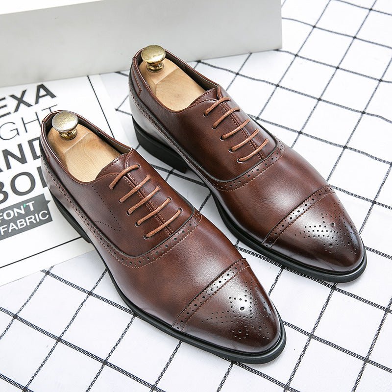 Men’s Business Casual Leather Shoes: Comfortable Everyday Style - Sixin1