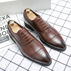 Men’s Business Casual Leather Shoes: Comfortable Everyday Style - Sixin1