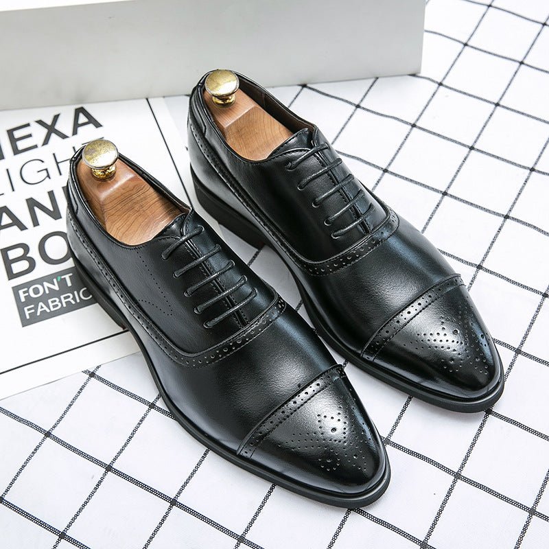 Men’s Business Casual Leather Shoes: Comfortable Everyday Style - Sixin1