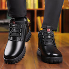 Men’s Fleece - Lined Platform High - Top Shoes: Warm Outdoor Casual - Sixin1