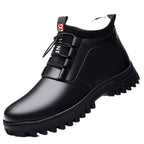 Men’s Fleece - Lined Platform High - Top Shoes: Warm Outdoor Casual - Sixin1