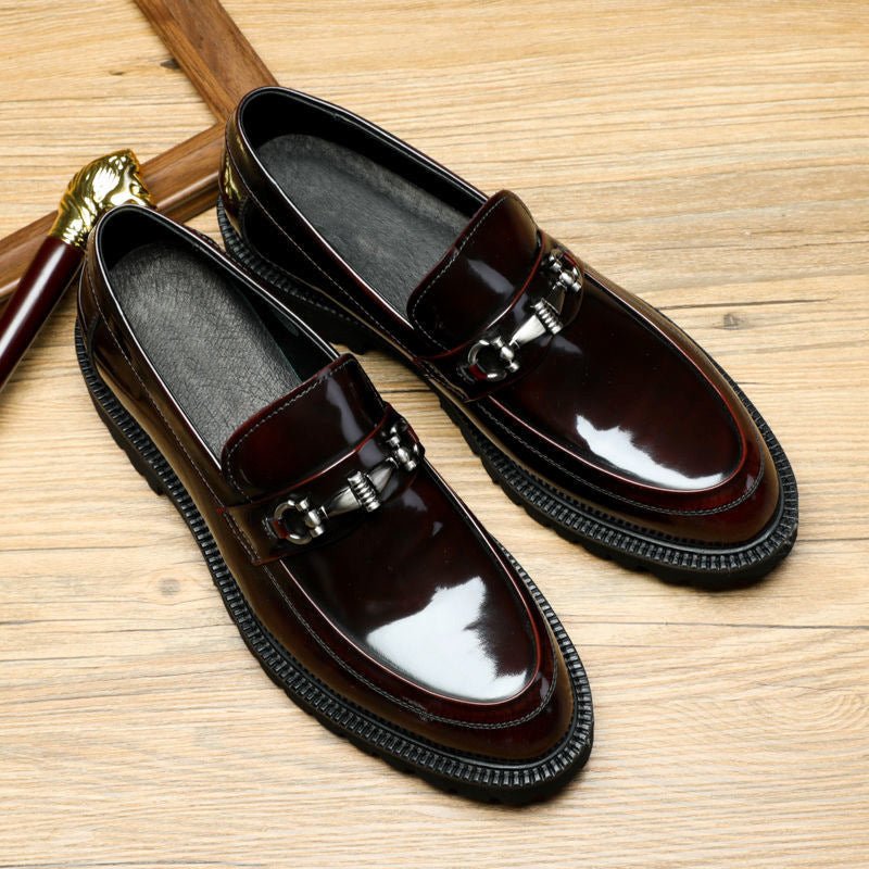 Men’s Horsebit Leather Loafers: Polished Japanese Style - Sixin1
