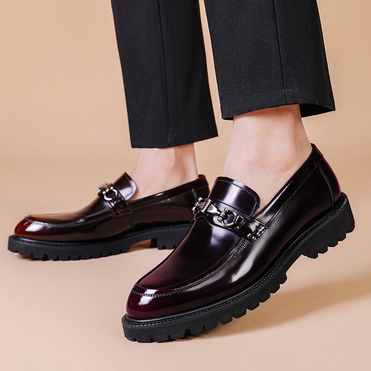 Men’s Horsebit Leather Loafers: Polished Japanese Style - Sixin1