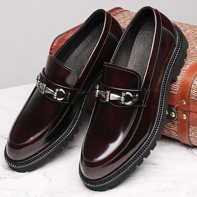 Men’s Horsebit Leather Loafers: Polished Japanese Style - Sixin1