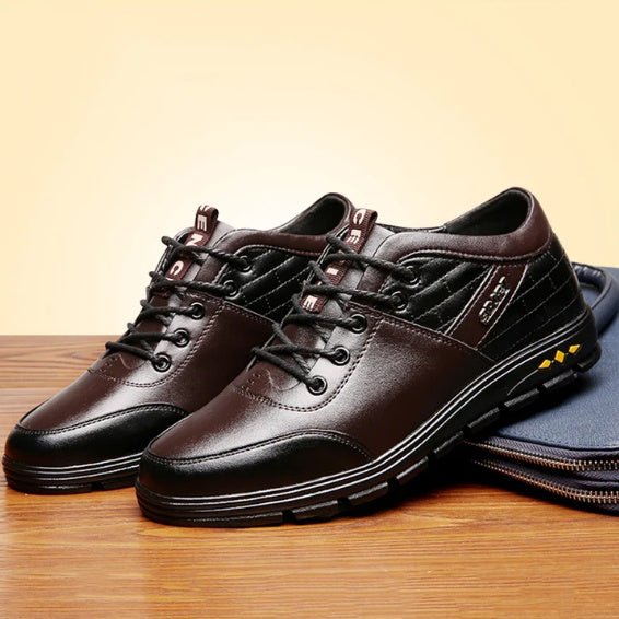 Men’s Invisible Height - Increasing Leather Shoes: Casual Lift Style - Sixin1
