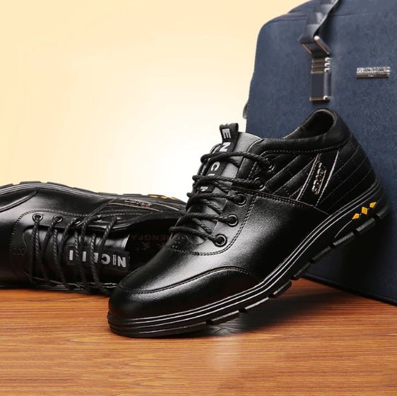 Men’s Invisible Height - Increasing Leather Shoes: Casual Lift Style - Sixin1