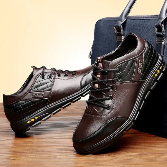 Men’s Invisible Height - Increasing Leather Shoes: Casual Lift Style - Sixin1