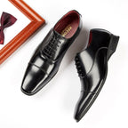 Men’s Japanese Style Leather Formal Shoes: Business Elegant - Sixin1