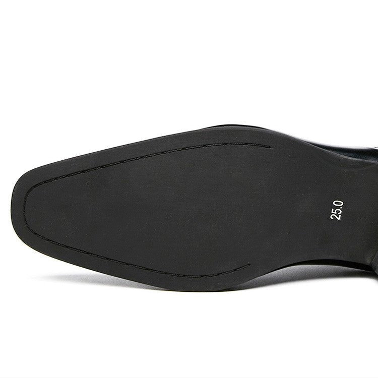 Men’s Japanese Style Leather Formal Shoes: Business Elegant - Sixin1