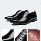 Men’s Japanese Style Leather Formal Shoes: Business Elegant - Sixin1