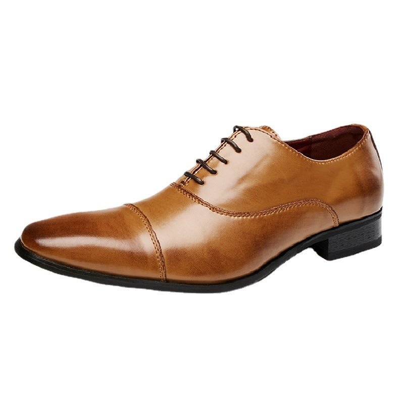 Men’s Japanese Style Leather Formal Shoes: Business Elegant - Sixin1