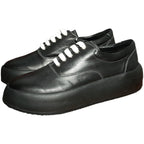 Men’s Korean Style Thick Sole Leather Shoes: Height Boost Casual - Sixin1