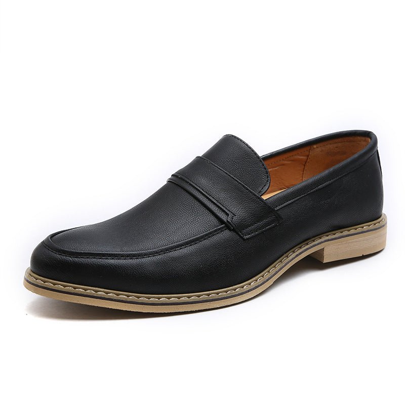 Men’s Slip - On Leather Dress Shoes: Classic Business Comfort - Sixin1