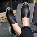 Men’s Slip - On Leather Dress Shoes: Classic Business Comfort - Sixin1