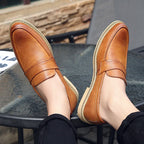 Men’s Slip - On Leather Dress Shoes: Classic Business Comfort - Sixin1