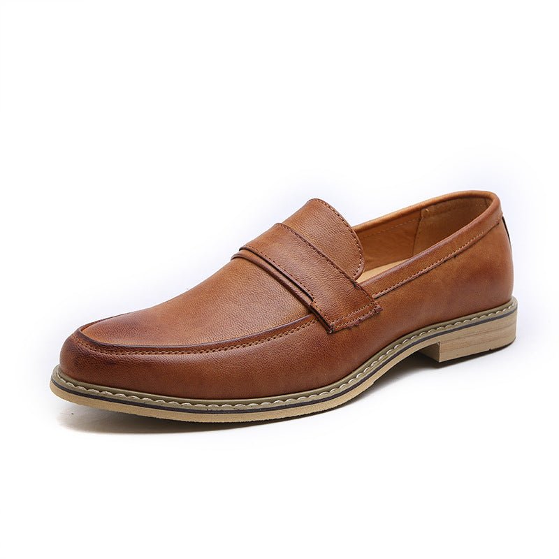 Men’s Slip - On Leather Dress Shoes: Classic Business Comfort - Sixin1